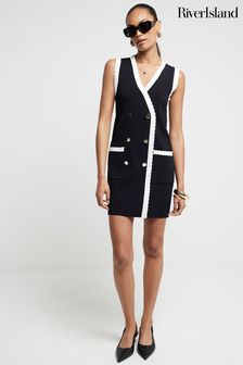 River Island Mono Waistcoat Mini Dress (E73019) | 77 €