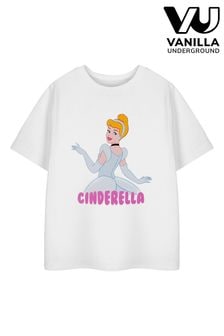 Vanilla Underground White cream Girls Disney Princess Licensed T-Shirt' (E73347) | 69 QAR