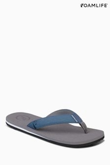 Foamlife Grey Mens Sully Flip Flops (E73687) | $60