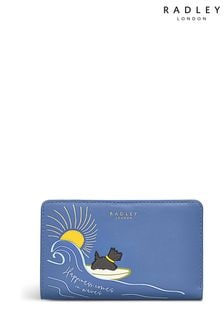 Radley London Medium Blue Happiness Comes In Waves Bifold Purse (E74147) | $135