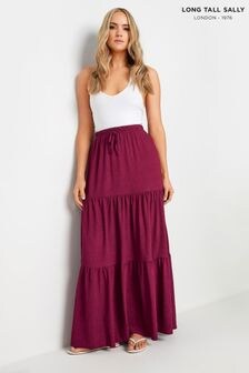 Long Tall Sally Pink Crinkle Tieder Skirt (E74158) | $67