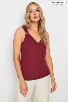 Красный - Long Tall Sally V-neck Hardwear Ribbed Vest (E74182) | €30