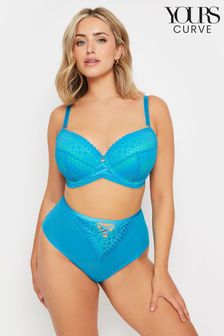 Yours Curve Blue Lace Detail Padded Bra (E74188) | €37