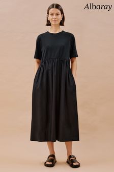 Albaray Gathered Waist Black Dress (E74287) | 121 €