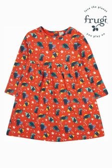 Frugi All-Over Print Orange Bat's Halloween Dress (E74344) | kr630 - kr720