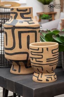 Fifty Five South Brown Barren Earthenware Vase (E74598) | $214