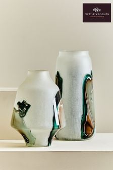 Fifty Five South White Hakan Glass Vase (E74606) | $242