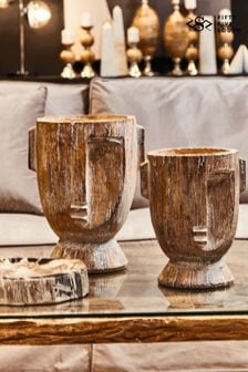 Fifty Five South Brown Darnell Rustic Face Planter (E74610) | 414 SAR - 478 SAR