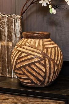 Fifty Five South Brown Darnell Round Planter (E74615) | NT$4,200