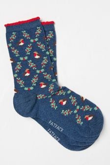 FatFace Blue Navy Robin Diamond Socks (E74962) | $16