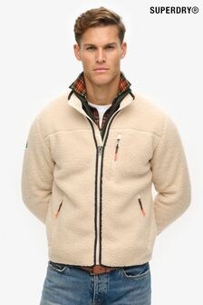 Superdry White Outdoor Full Zip 100% Cotton Fleece (E75023) | $129