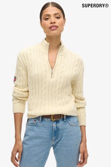 Superdry white jumper deals