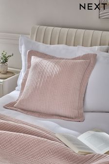 Pink Carrie Velvet 100% Cotton Cushion (E75330) | $29