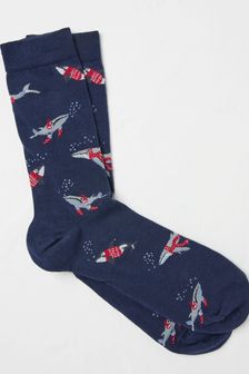 Fatface Wilson The Whale Shelter Mens Socks 1 Pack (E75496) | ‏38 ‏₪