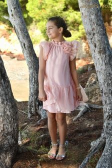 Angels Face Pink Loreen Flowers Trim Dress (E75652) | 542 SAR - 574 SAR