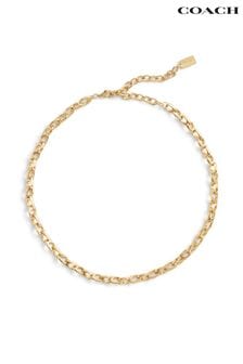 COACH Gold Tone Signature C Choker Necklace (E75863) | KRW266,900