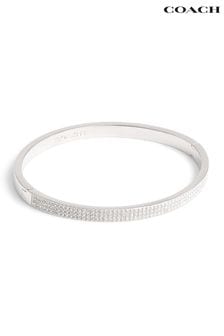 Coach Silver Tone Pavé Bangle Bracelet (E75874) | 191 €