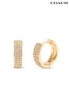 COACH Gold Tone Pavé Earrings (E75877) | HK$977