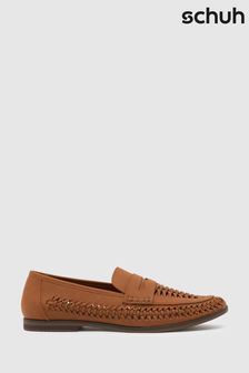 Schuh Natural Reem Woven Loafers (E76533) | SGD 74