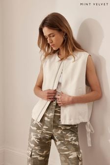 Mint Velvet Cream Quilted Gilet (E76935) | €140