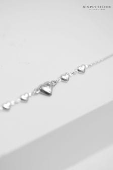 Simply Silver Silver Tone 925 Polished Silver Puff Heart Necklace (E77615) | €80