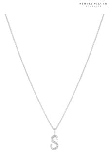 Simply Silver Tone Sterling 925 Polished And Cubic Zirconia Initial Pendant (E77646) | 1 430 ₴