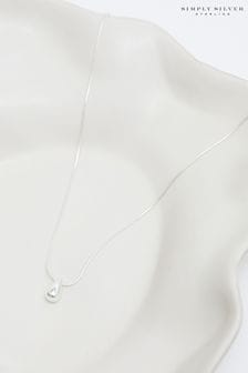 Simply Silver Tone Sterling 925 Polished Nugget Necklace (E77649) | ￥6,170