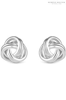 Simply Silver Silver Tone Sterling 925 Polished Knot Stud Earrings (E77657) | €57