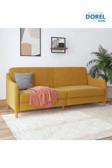 Dorel Home Mustard Jasper Linen Sprung Sofa Bed (E78018) | TRY 20.757