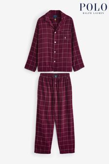 Rot - Polo Ralph Lauren Plaid Printed Flannel Shirt Pyjama Set (E78031) | 230 €