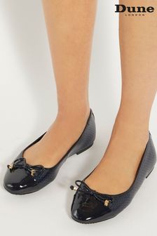 Dune London Blue Hallo Charm Trim Ballet Flats (E78093) | KRW138,800