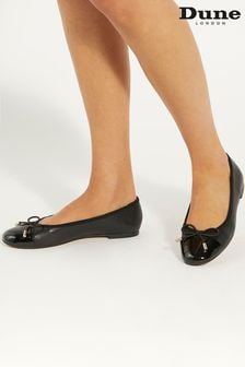 Dune London Black Highest Flexible Sole Contrast Ballerina Flats (E78094) | €115