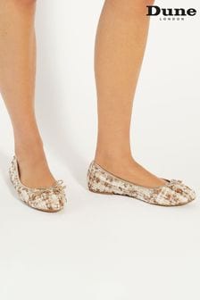 Dune leopard print flat shoes discount