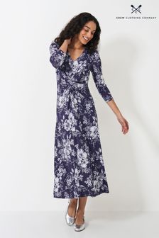 Women s Crew Clothing Company Blue V Neck Dresses Next Oman