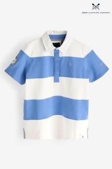 Crew Clothing Company Blue Heritage Short Sleeve Rugby Shirt (E78208) | ₪ 226