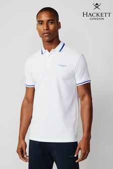 Men s Polo Shirts Hackett Tipped Casual Tops Next Luxembourg
