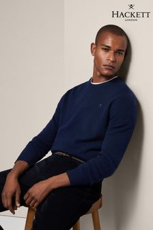 Men s Jumpers Hackett Crew Neck Long Sleeve Knitwear Next Oman