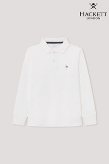 Hackett London Older Boys White Polo Shirt (E78364) | CA$157