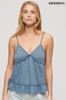Superdry Blue Tiered Jersey Cami Top (E78391) | $51