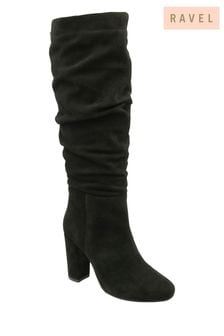 črna - Ravel Suede Knee High Boots (E78429) | €148