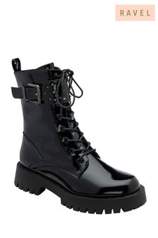 Ravel Black Patent Zip-up Ankle Boots (E78450) | Kč2,975