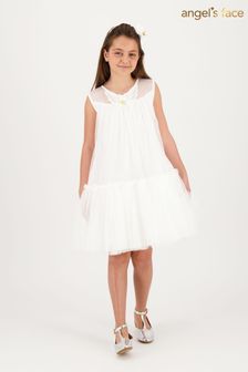 فستان بدون كم Caria بتفصيل فراشة ولون أبيض ثلجي من Angels Face (E78583) | 371 ر.ق - 396 ر.ق