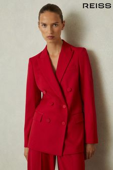 Petite red blazer shop