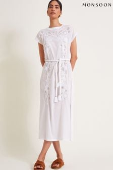 Monsoon 100% Cotton Garcia Cutwork Midi Dress (E79416) | 53 €