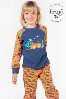 Frugi Unisex Orange Tiger Print Pyjamas (E81608) | CHF 57 - CHF 60