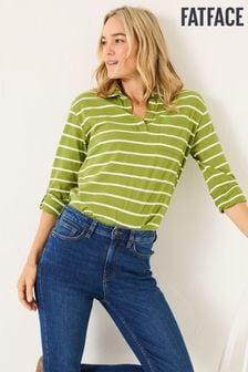 FatFace Paige Green 100% Organic Cotton Stripe Jersey Shirt (E82065) | $50