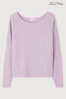 Purple - American Vintage Relaxed Slouchy Knitted Jumper (E82738) | kr2 010