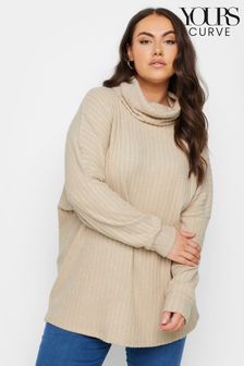 لون طبيعي - Yours Curve Soft Touch Turtle Neck Jumper (E83043) | ‏198 ر.س‏