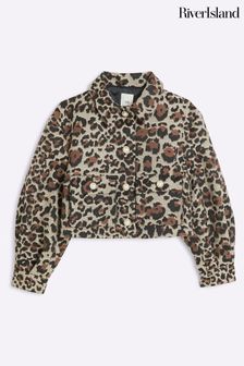 Next girls leopard coat top