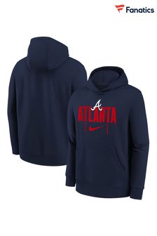 Fanatics Youth Blue Mlb Atlanta Braves Club Fleece Club Stack Hoodie (E83496) | ر.ق238